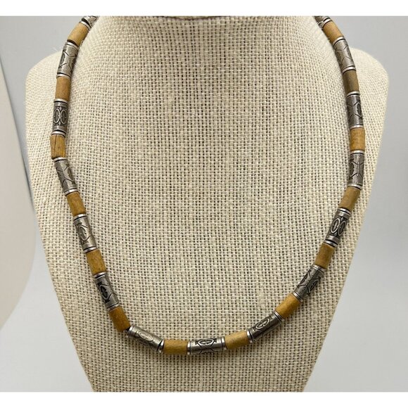 Vintage Beaded Necklace Tribal Design Beach Boho Surfer Hippie Unisex Jewelry - Picture 6 of 6